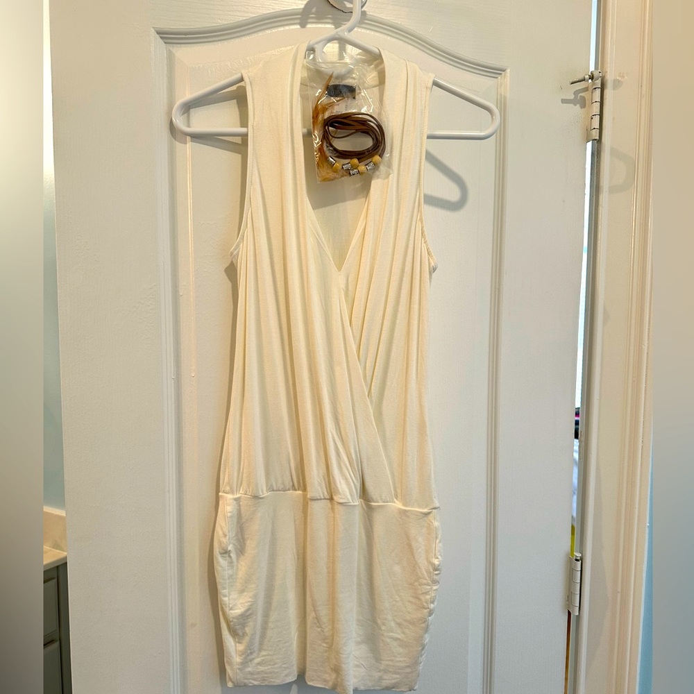 Never worn off white mini dress